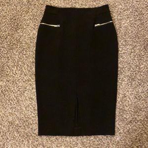 H&M Black Side Zipper Detail Pencil Skirt 4